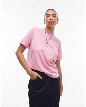 & Other Stories – locker geschnittenes, kurzärmliges t-shirt - Pink