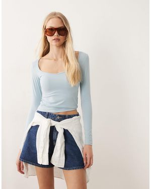 Cotton On Hold Me Long Sleeve Top - Blue