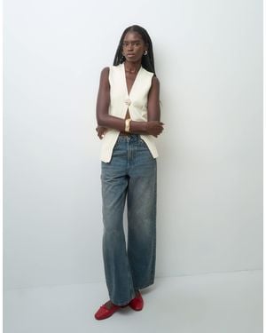 ASOS Strickweste mit goldfarbenen metall-details als kombiteil - Blau