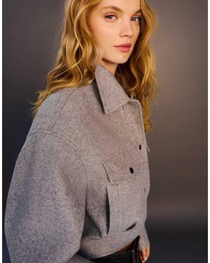 Bershka Trucker Jacket - Grey