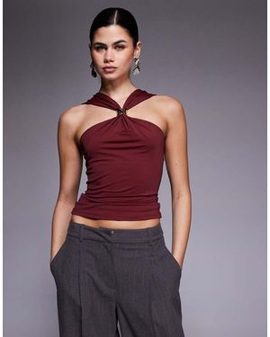 Edikted Cielle Wide Strap Gathered Top
