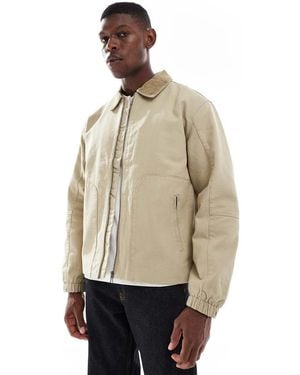Only & Sons Chaqueta Beis Extragrande Estilo Campero De Tejido Grueso De -Neutro
