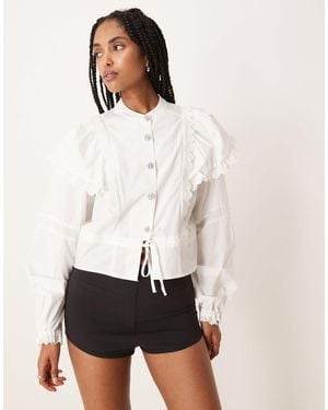 Sister Jane Sweet Pea Ruffle Blouse - White