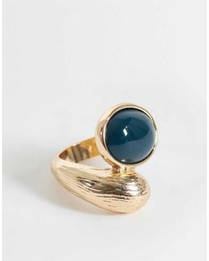 ASOS Anello Avvolgente Con Pietra Blu E Finitura