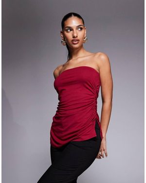 Oh Polly Top A Fascia Lungo - Rosso