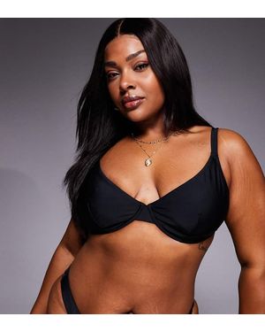 ASOS Asos Design Curve Maya Mila Underwire Bikini Top - Black