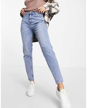 Pieces Kesia High Waisted Mom Jeans - Blue