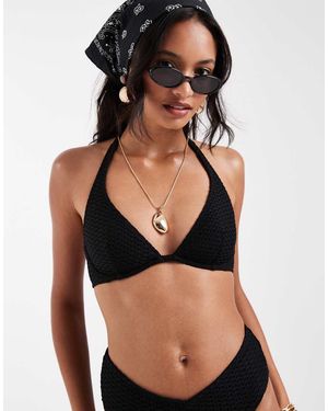 Lindex Gehaakt Bikinitopje Met Beugel En Halternek - Zwart
