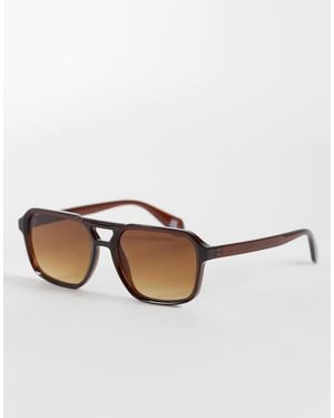 ASOS Aviator Sunglasses - Natural