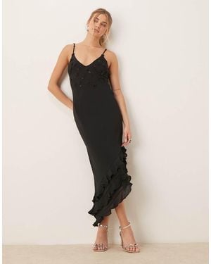 Sister Jane Dream Forget Me Not Asymmetric Dress - Black