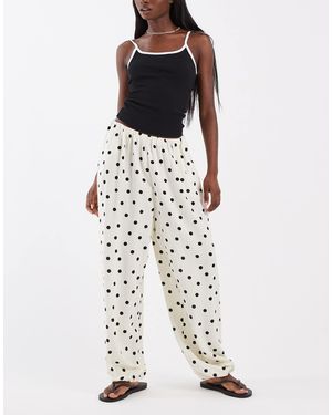 ASOS Linen Look Balloon Pants - White