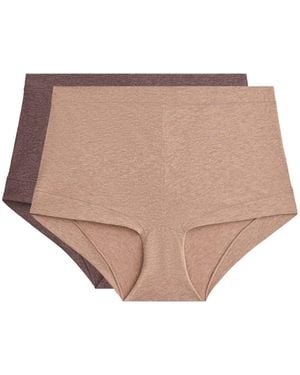Oysho 2 shorties aus baumwollmix - Natur