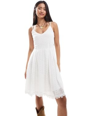 ONLY Lace Detail Mini Dress - White