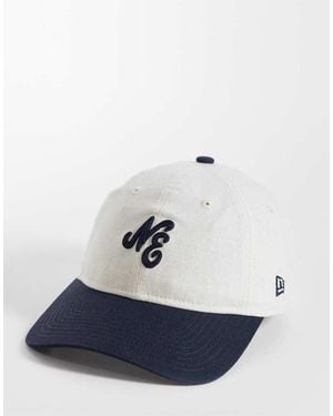 KTZ 9Twenty Linen Contrast Peak Cap - Blue