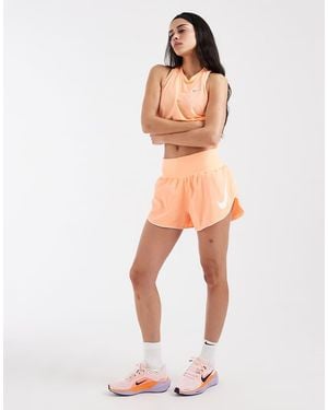 Nike Tempo Dri-fit Mid Rise Swoosh Shorts - White