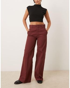 Dickies Wide Leg Trousers - Red