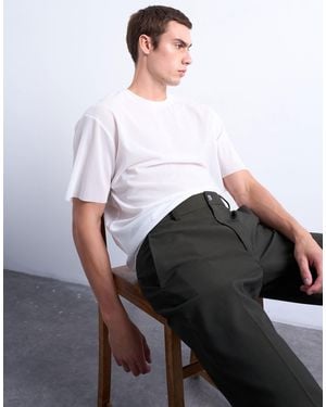 TOPMAN Regular Sheer T-shirt - White