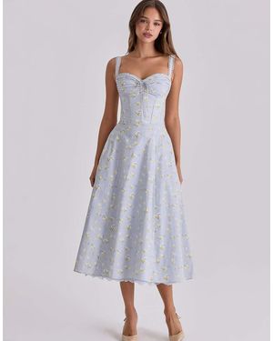 House Of Cb Rosalee Wildflower Floral Print Midi Dress - Purple