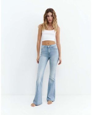 Pull&Bear Skinny Flared Jeans - Blue
