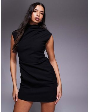 ASOS Structured Scuba High Neck Mini - Black