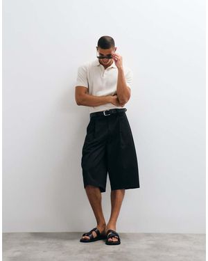 ASOS Short Barrel Longline Elegante - Bianco