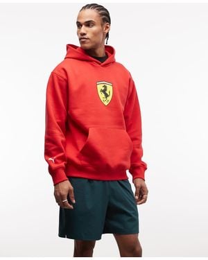 PUMA Scuderia Ferrari Shield Hoodie - Red