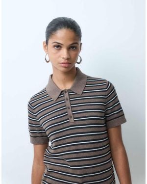 Gap Cotton Short Sleeve Polo - Grey