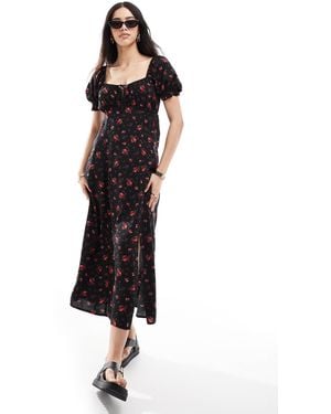 Miss Selfridge Spun Tea Midaxi Dress - Black