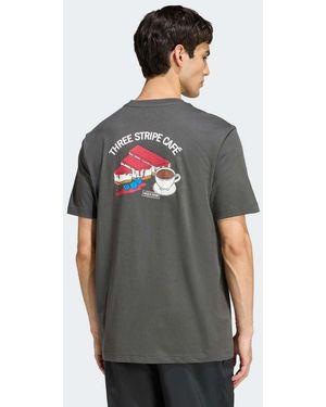 adidas Originals Coffee Cafe Cheesecake Graphic T-Shirt - Grey