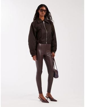 New Look Pu leggings - Brown