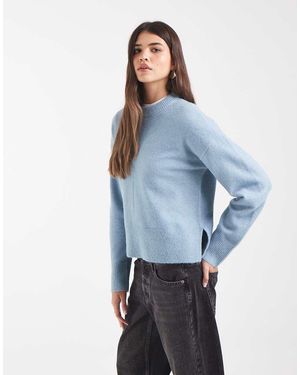 Object Oversized Seam Front Knitted Jumped - Blue
