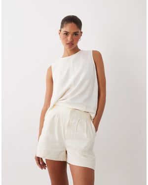 Nobody's Child Silsoe Linen Blend Clean Shorts - Natural