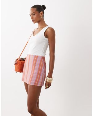 ASOS Clean Look Linen Skort - Multicolour