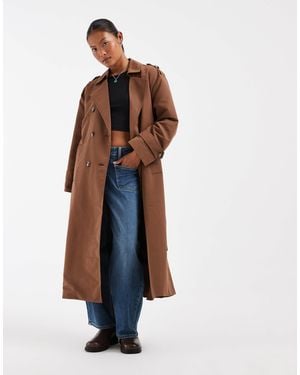 Vero Moda Langer trenchcoat mit gürtel - Mehrfarbig
