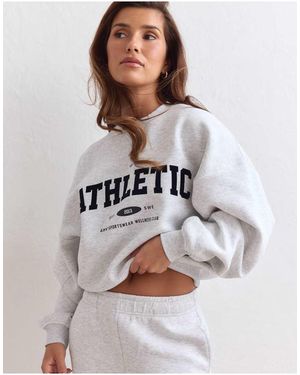 Aim'n Sudadera Athletics Club En Gris Jaspeado Claro