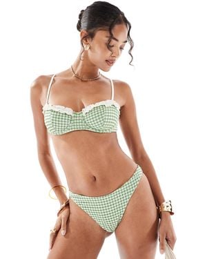 ASOS Dorothy High Leg Bikini Bottom - White