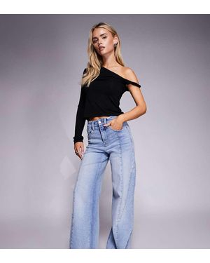 Good American Petite Jeans Stile Palazzo Medio - Blu
