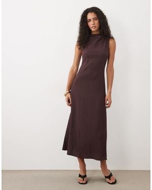 Mango Ärmelloses midikleid - Rot