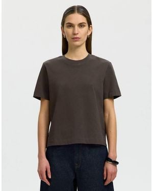 SELECTED Camiseta Marrón Delicioso De - Naranja