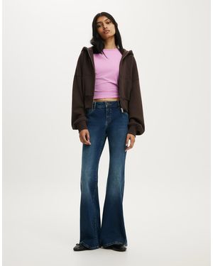 Cotton On Petite Mid Rise Bootcut Jean - Blue