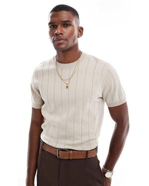 New Look Knitted Short Sleeve T-shirt - White