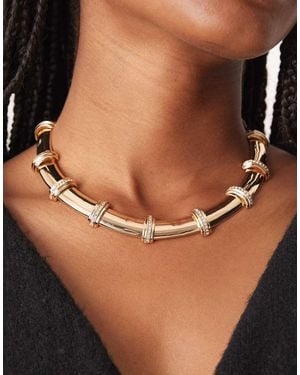 ASOS Choker Necklace With Vintage Design - Brown