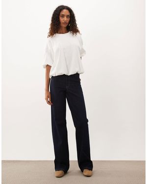 JDY Tall Vanessa jeans mit mittlerer bundhöhe und weitem bein - Weiß