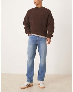 Abercrombie & Fitch Vintage Rechte Jeans Met Stretch - Blauw