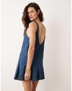 Miss Selfridge Seam Detail Mini Dress - Blue