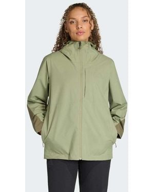 adidas Originals Terrex Multi 2.5 Layer Climaproof Rain Jacket - Green
