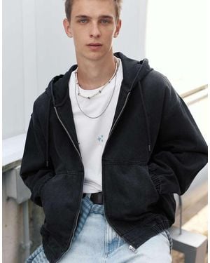 Pull&Bear Stwd Jack Met Capuchon En Rits - Zwart