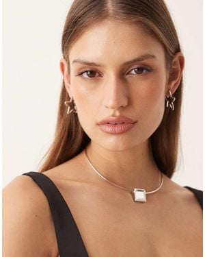 Mango Statement Choker Met Siersteen - Bruin