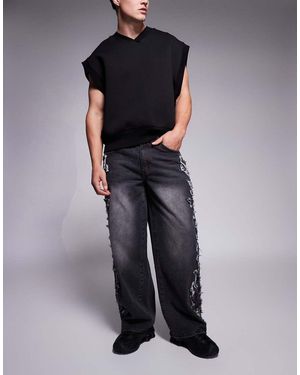 Liquor N Poker Baggy Jeans Met Distressed Applicaties - Blauw