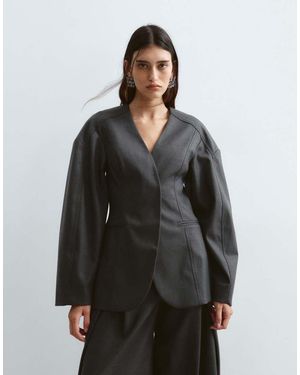 ARRANGE Twill Sculpted Blazer Co-Ord - Black